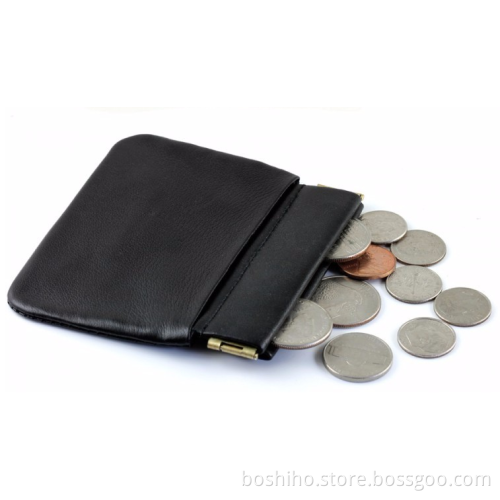Boshiho cow smooth leather coin clip